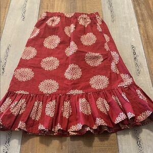 Valentine ❤️ Persnickety Red Floral A-Line Skirt